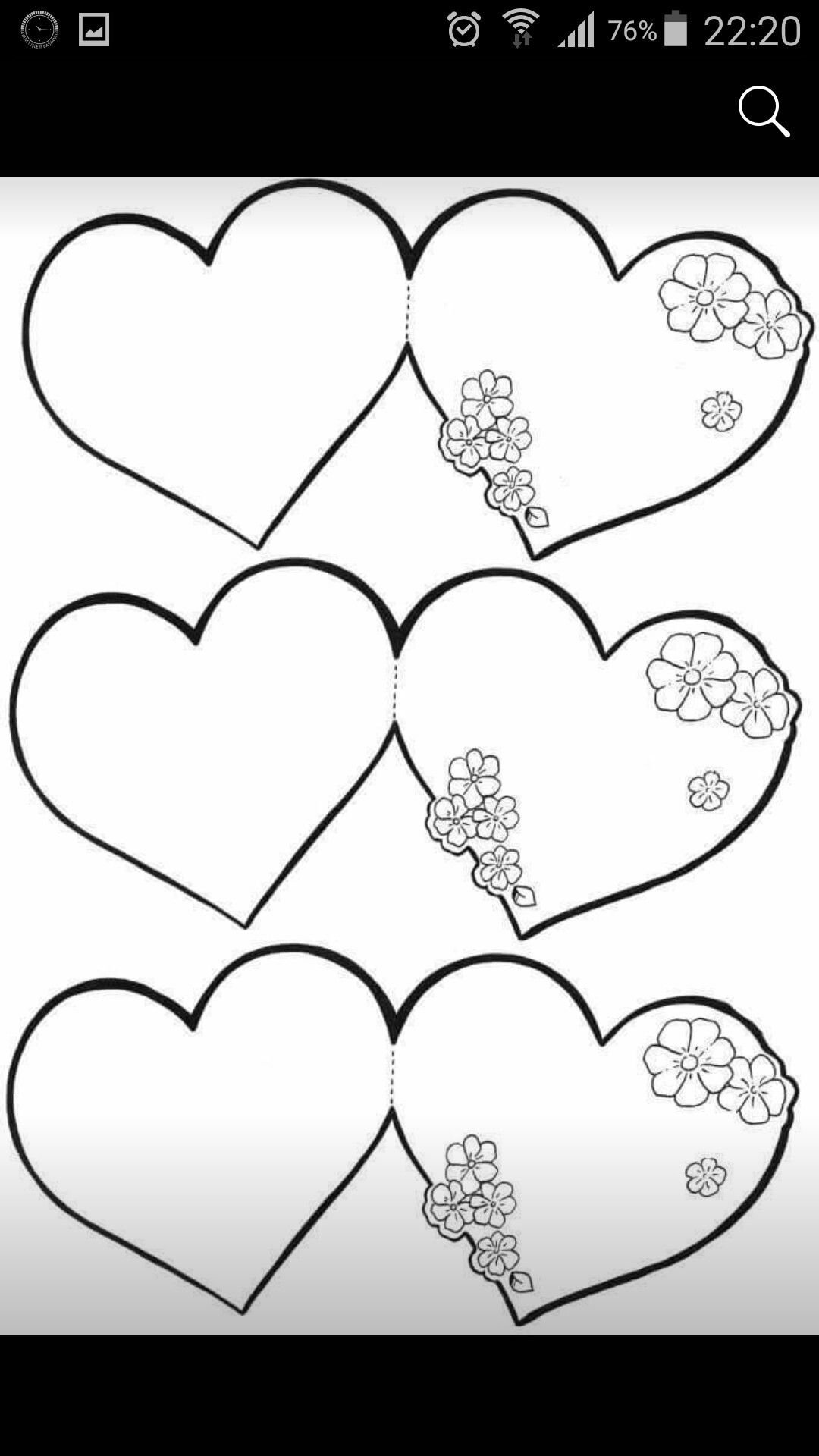 Трафарет валентинки