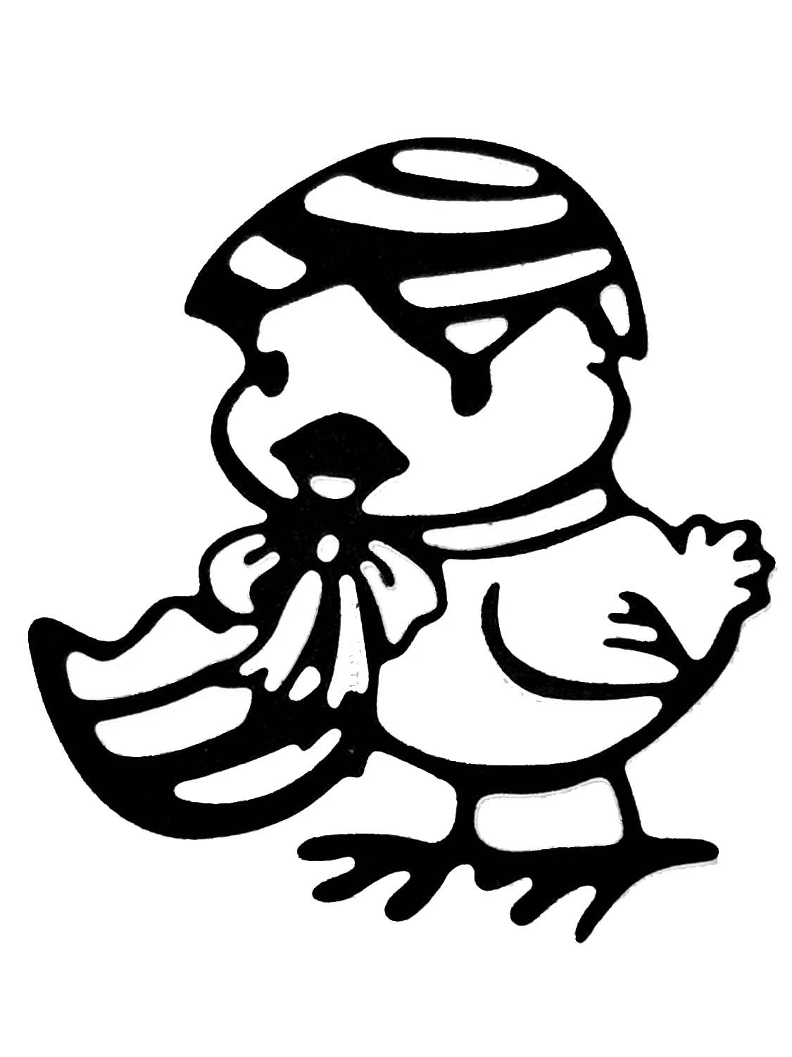 Трафарет цыпленка для аппликации