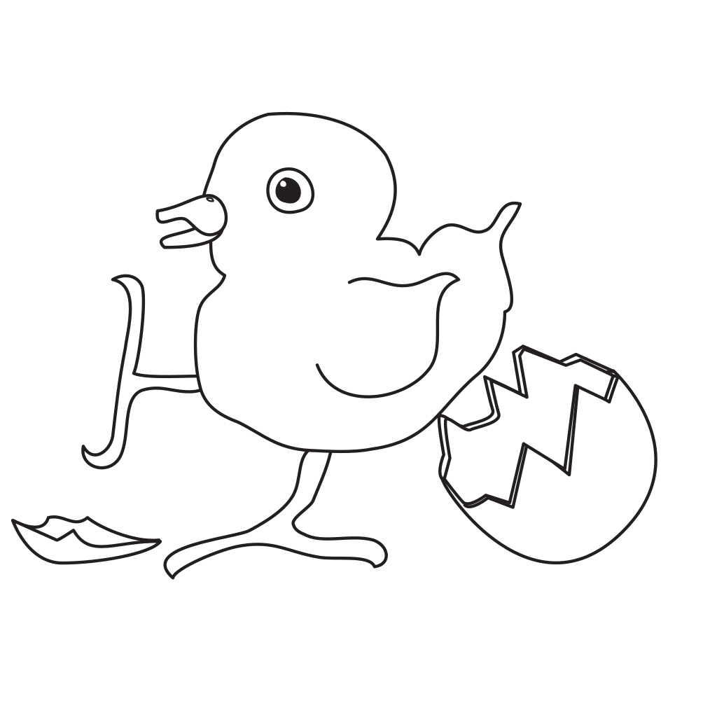 Цыпленок вектор силуэт
