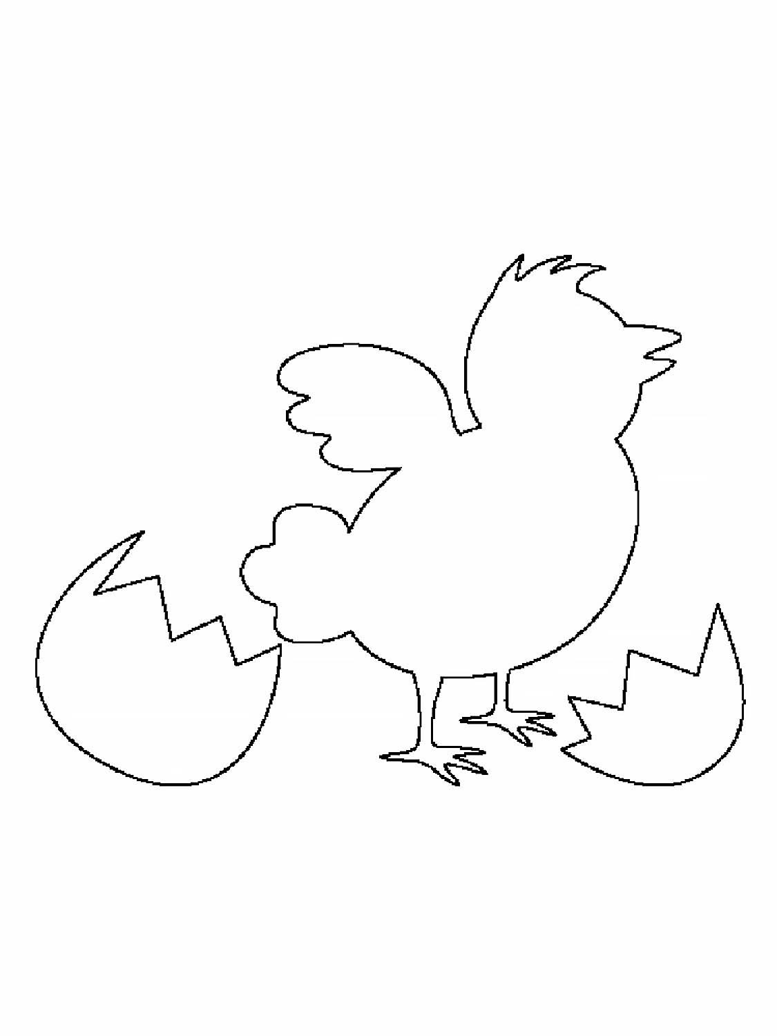 Раскраска цыпленок с черепахой