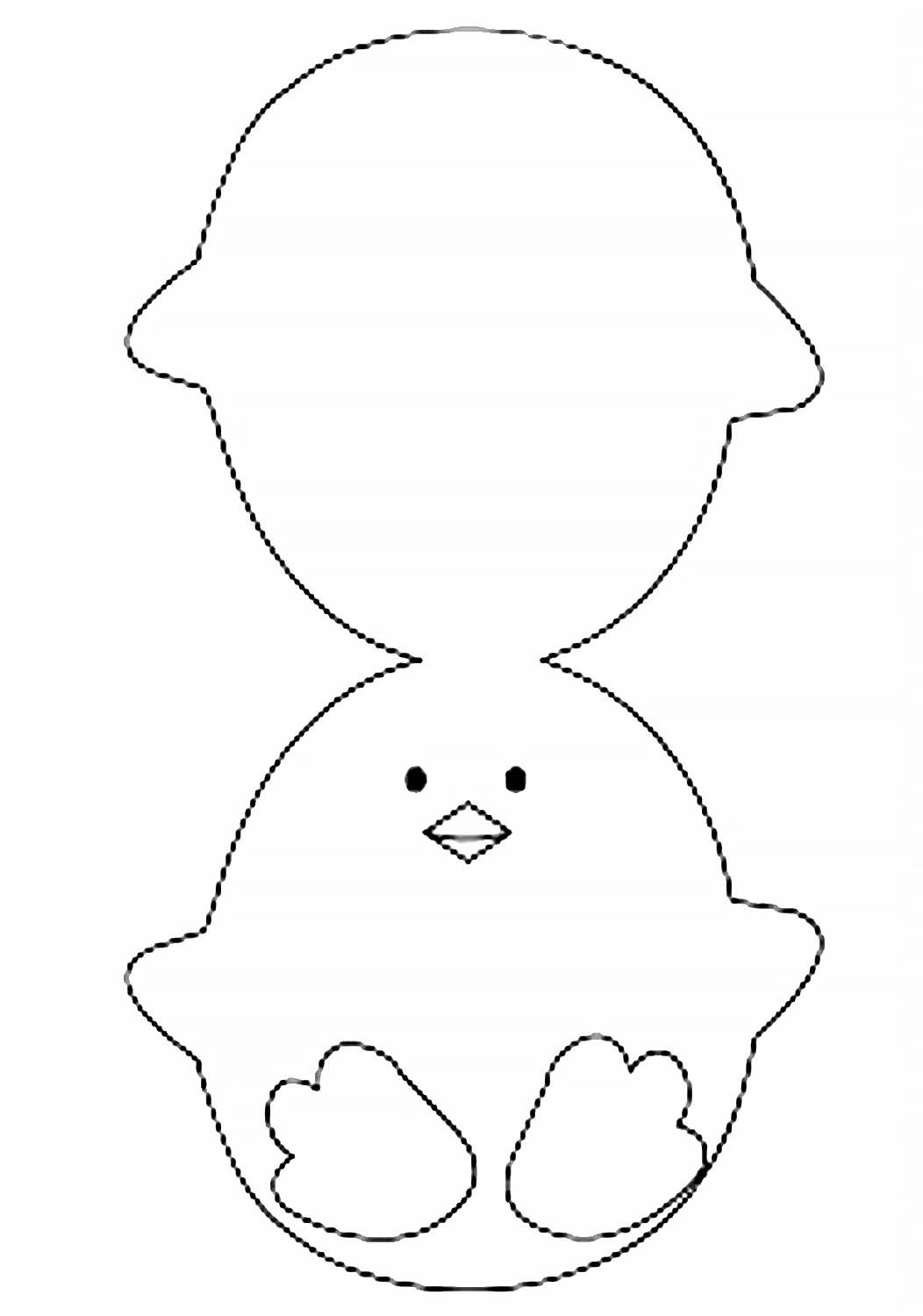 Трафарет цыпленка