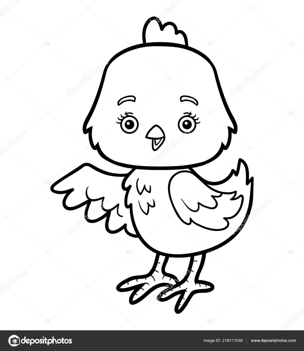 Трафарет цыпленок для детей