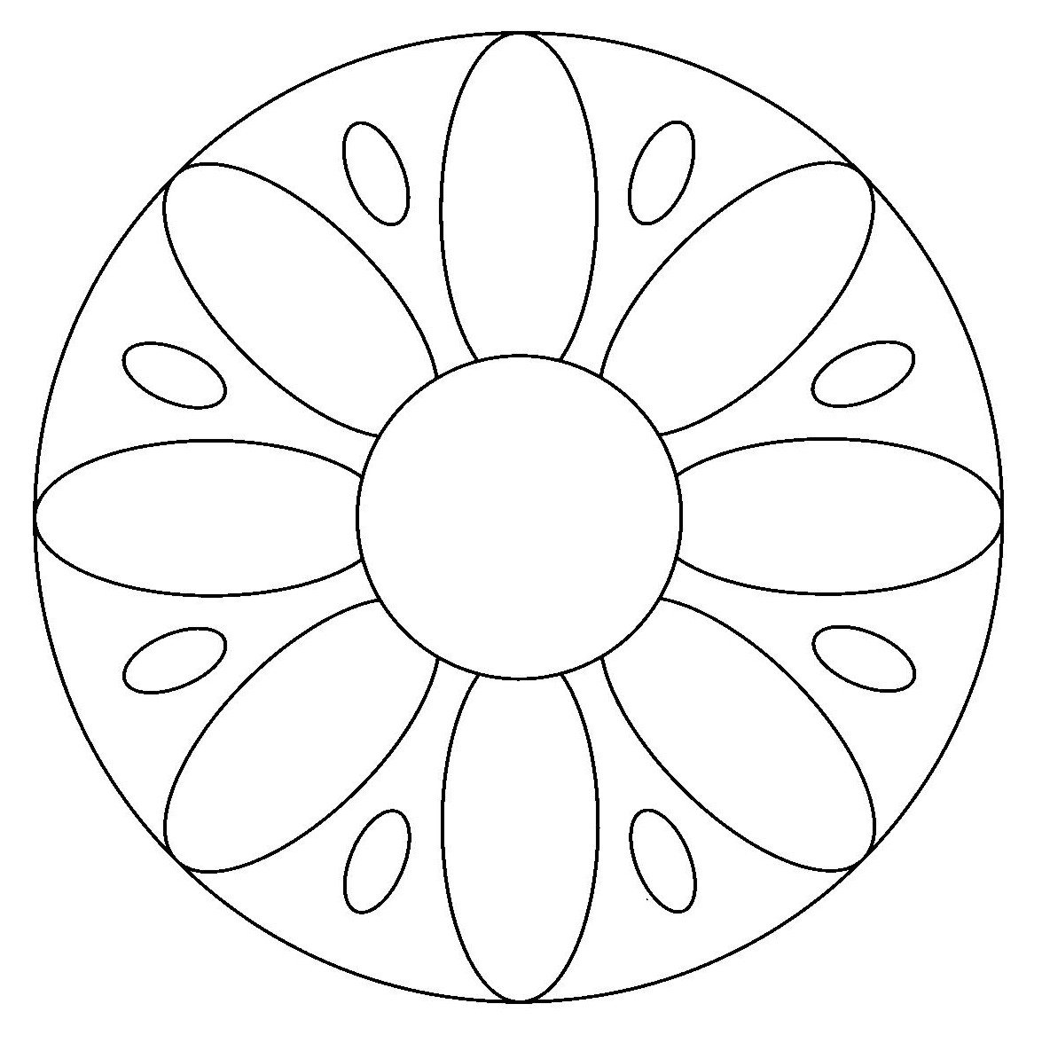 Декоративное рисование узор в круге