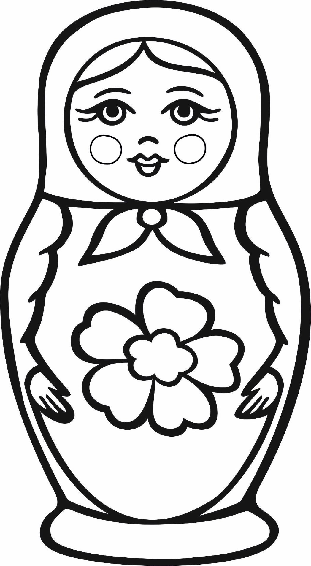 Этапы рисования матрешки