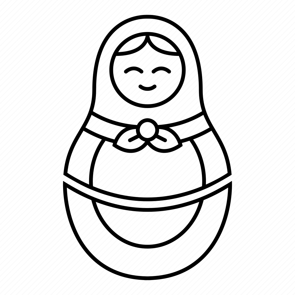 Трафарет Матрёшки для аппликации