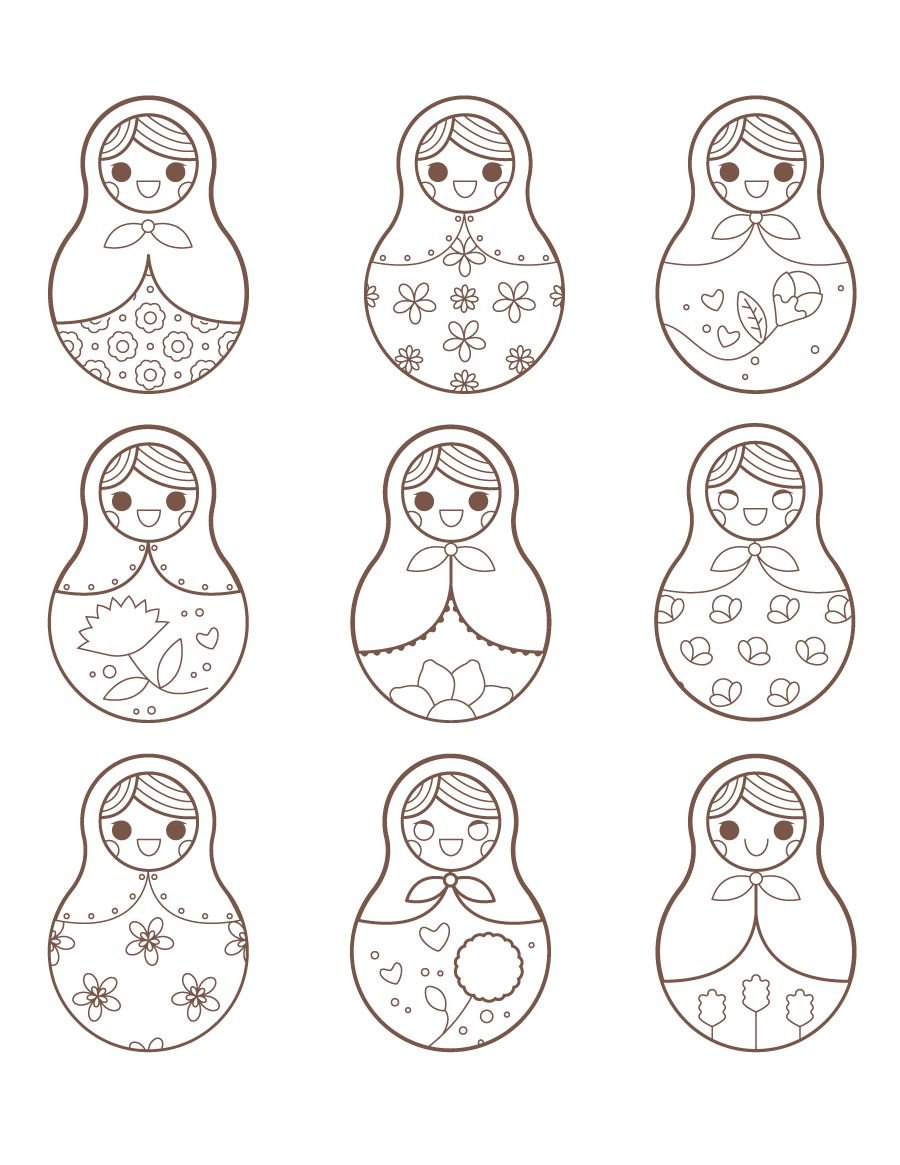 Аппликация Матрешка