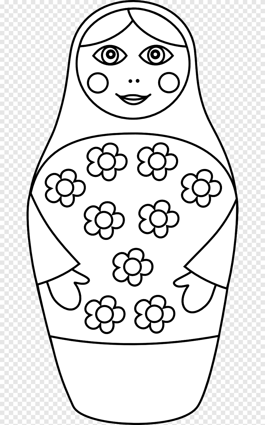 Раскраска Матрешка