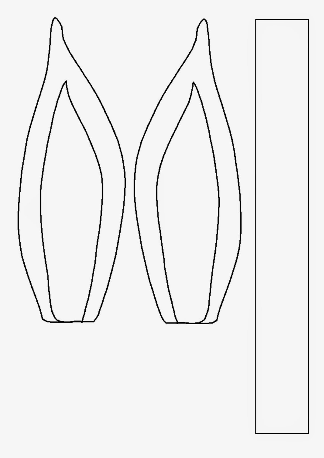 Заячьи уши трафарет