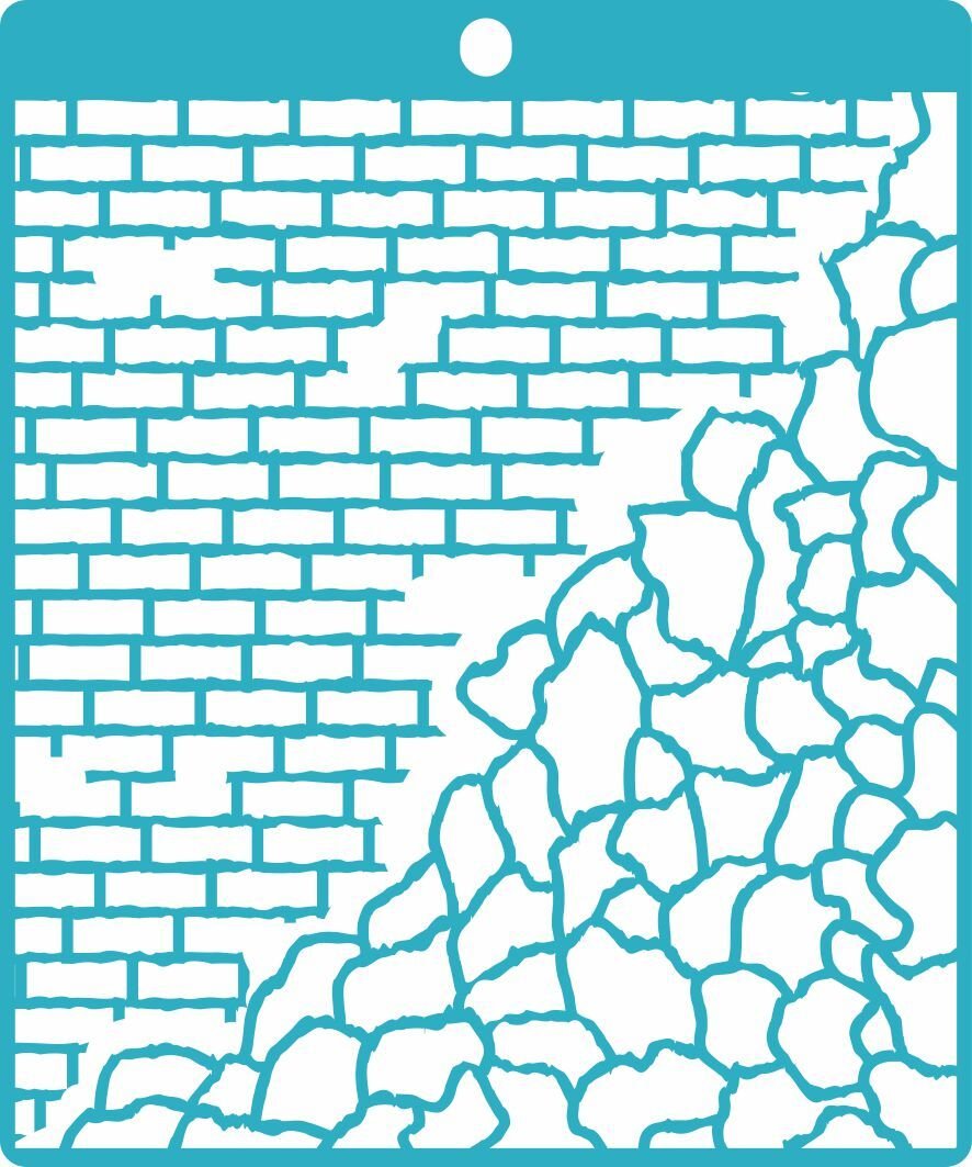 Трафарет имитация камня