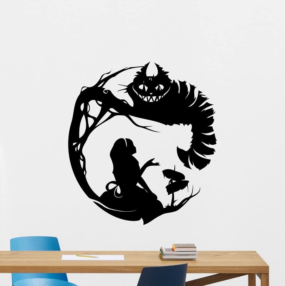 Алиса в стране чудес трафарет