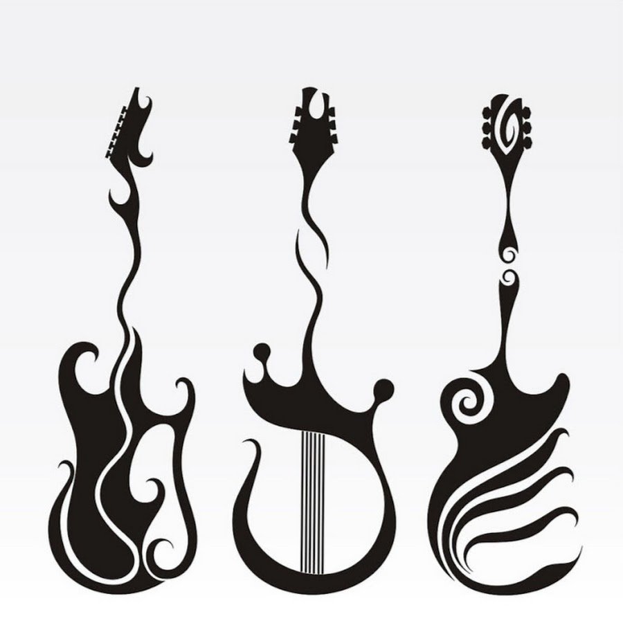 Гитара трафарет