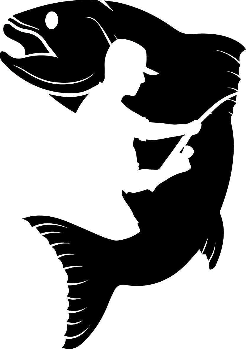 Силуэт рыбака