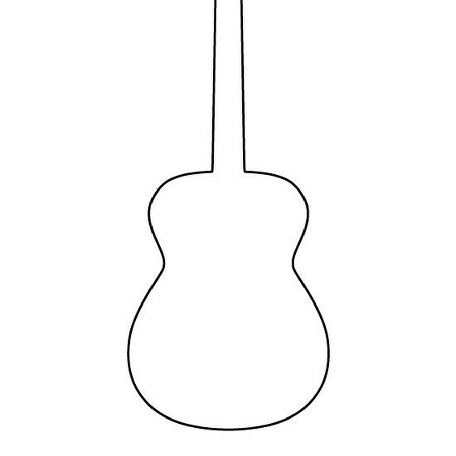 Электрогитара трафарет