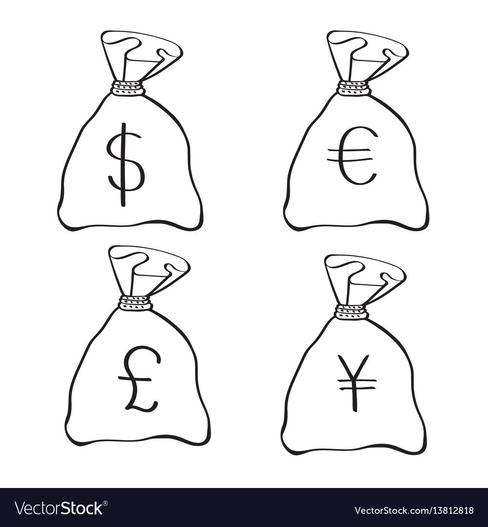 Мешок с деньгами раскраска
