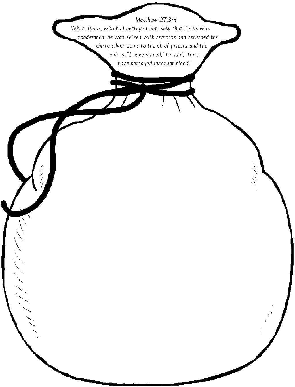 Мешок Деда Мороза контур