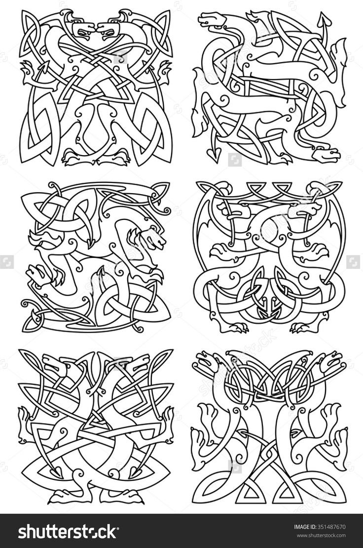 Скандинавский узор на флажке