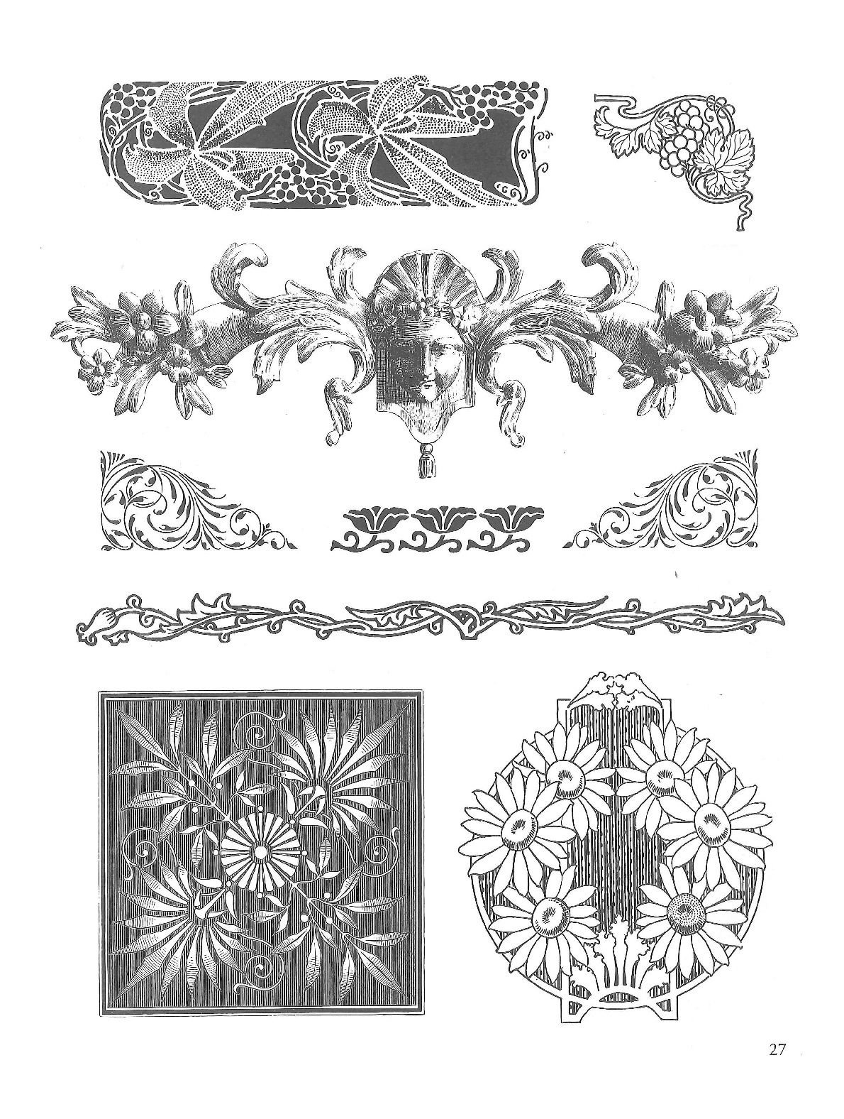 Эскизы для тиснения на коже