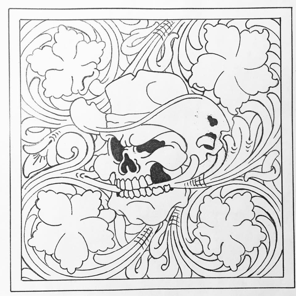 Бык тиснение на коже