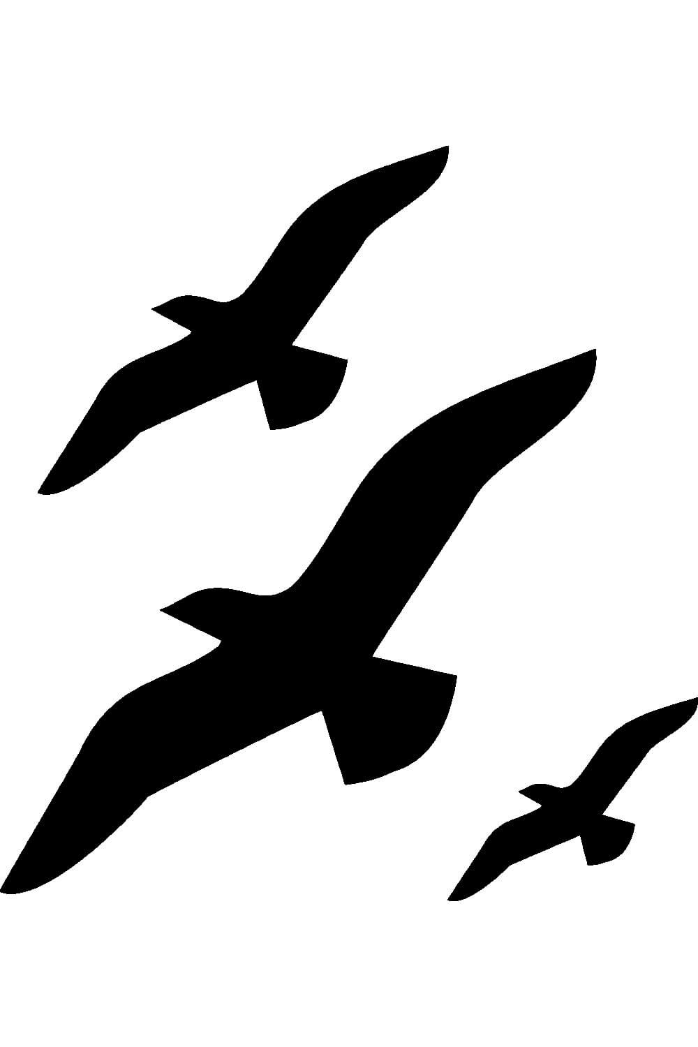 Силуэт Чайки для вырезания