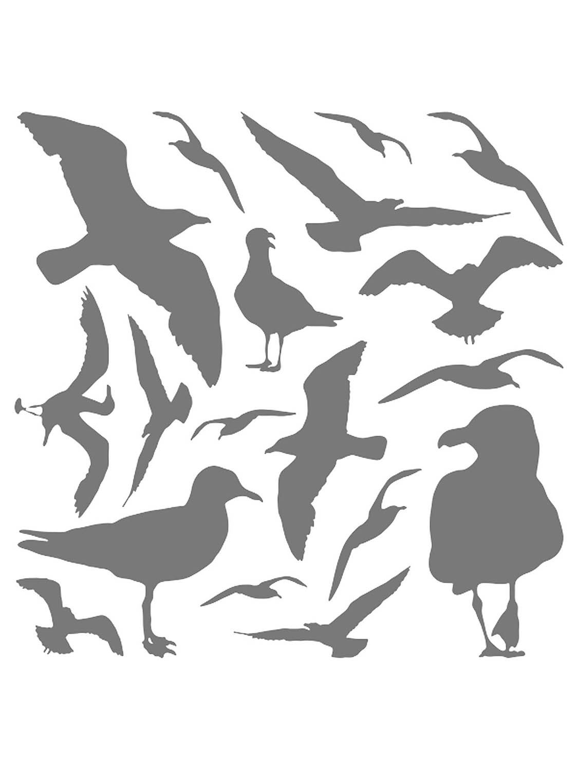 Трафарет Чайки