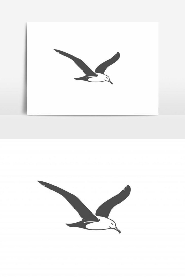 Чайка контур для вырезания