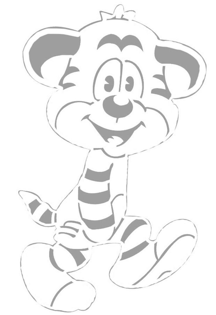 Трафарет Микки Мауса на стену