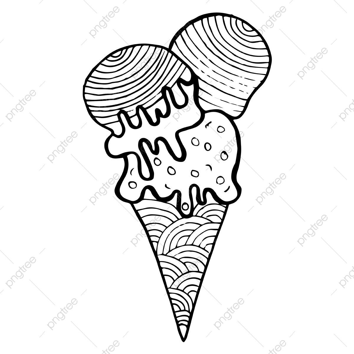 Мороженое трафарет