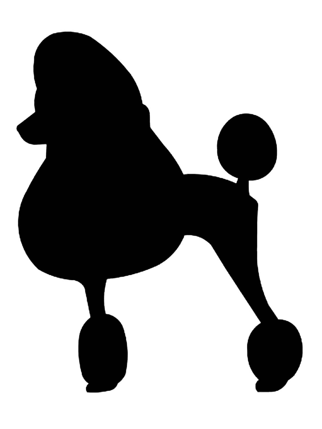 Пудель трафарет