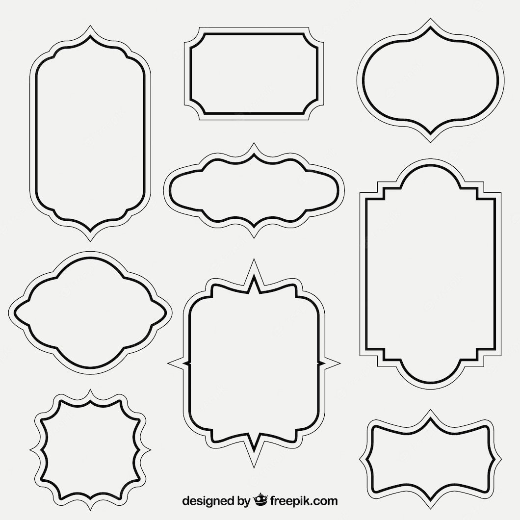 Фигурный трафарет для надписи