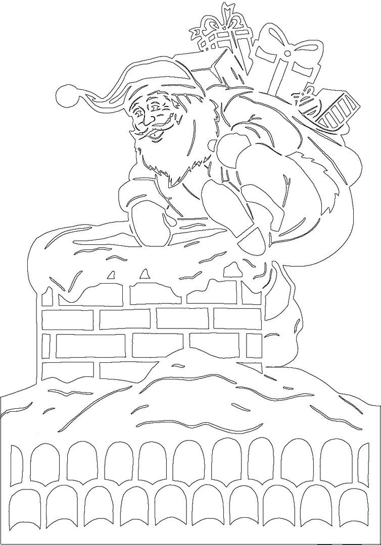 Дед Мороз раскраска