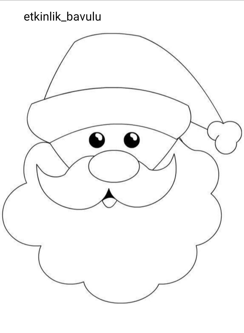 Трафарет Деда Мороза для ватмана