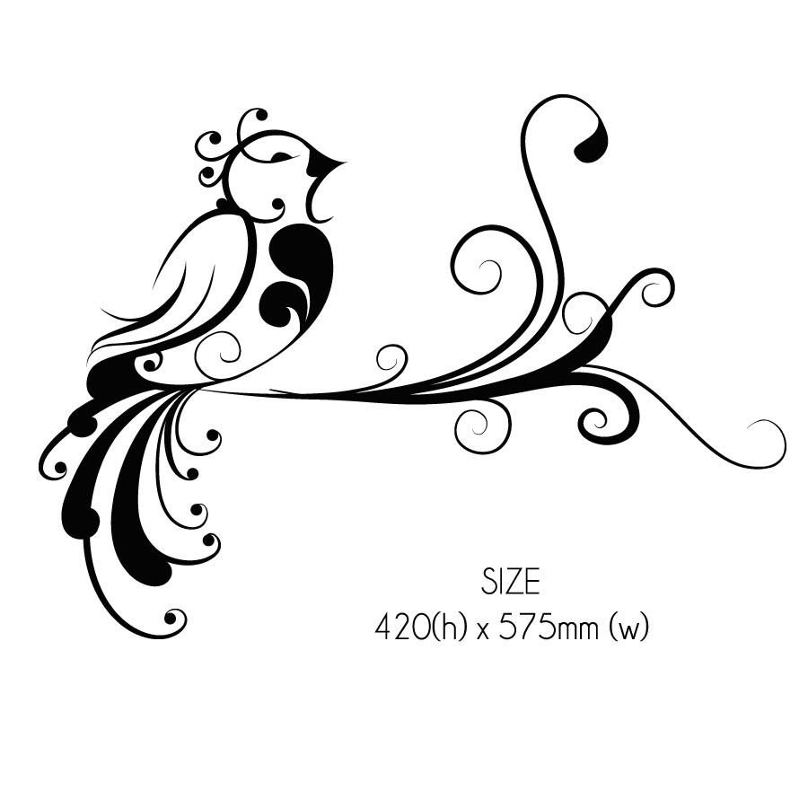 Трафарет птица счастья