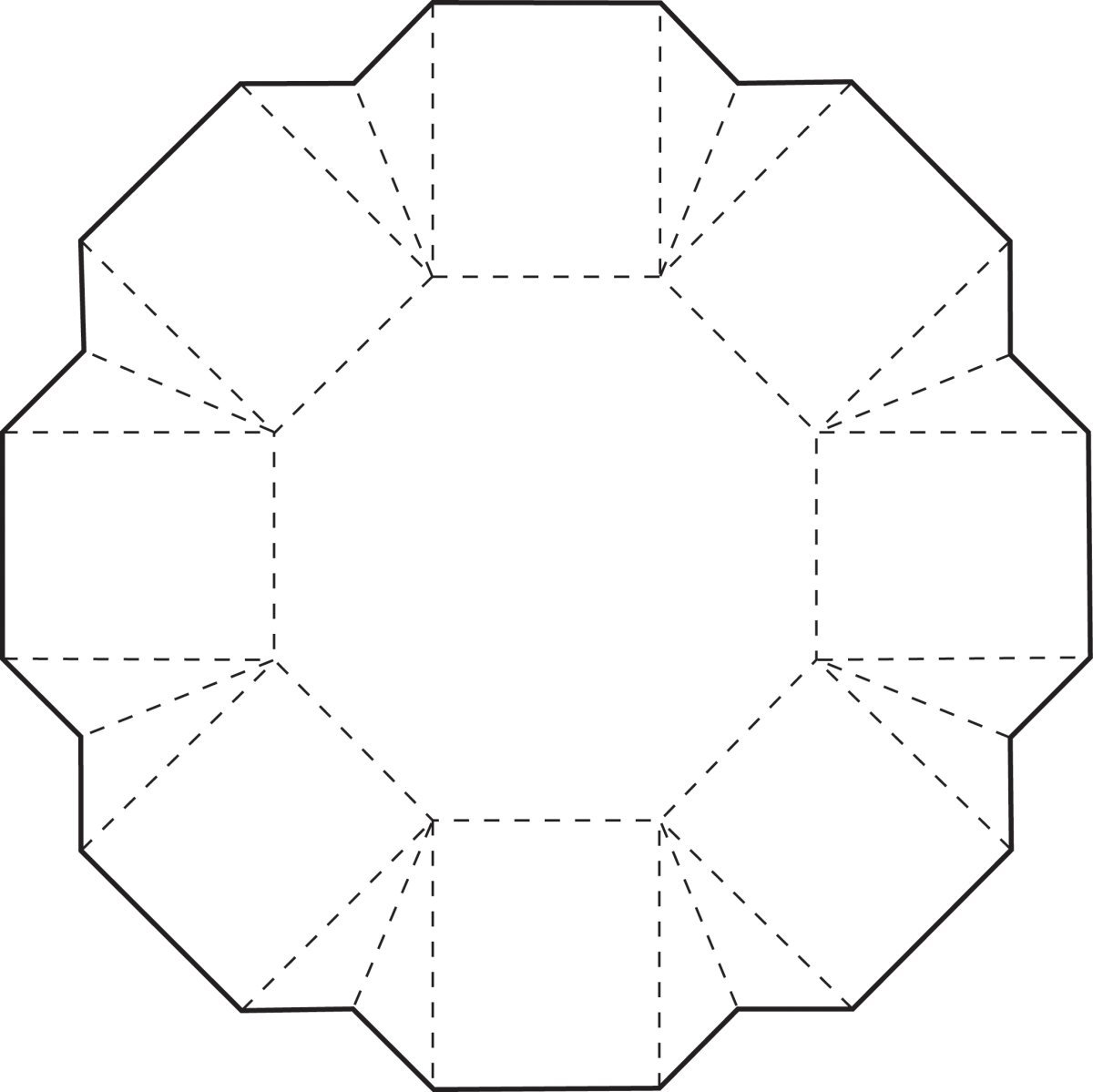 Додекаэдр развертка для склеивания