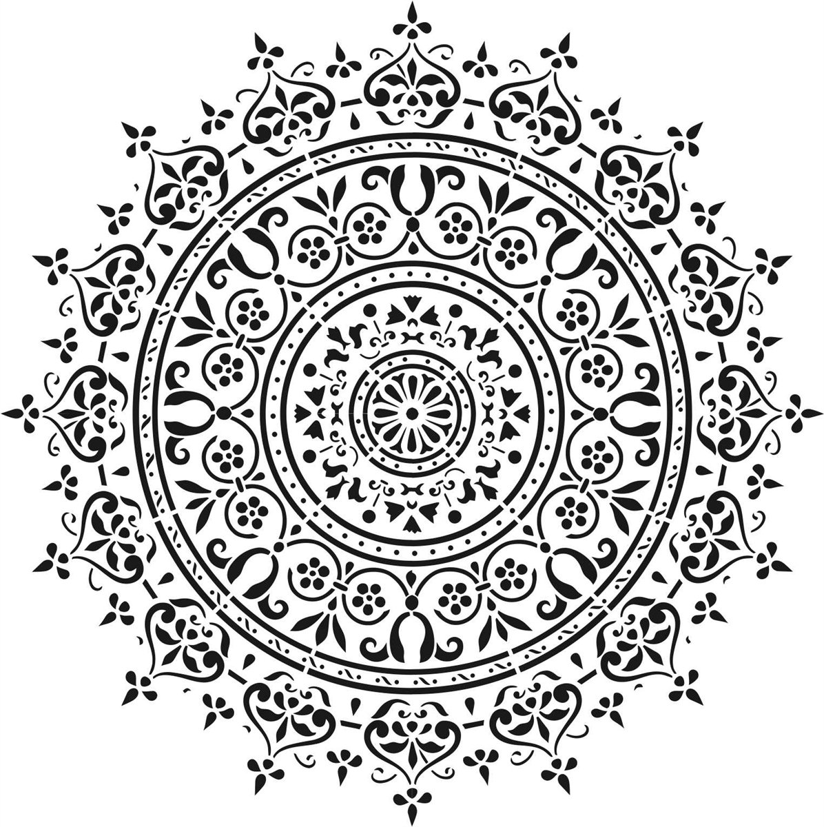 Мандала трафарет