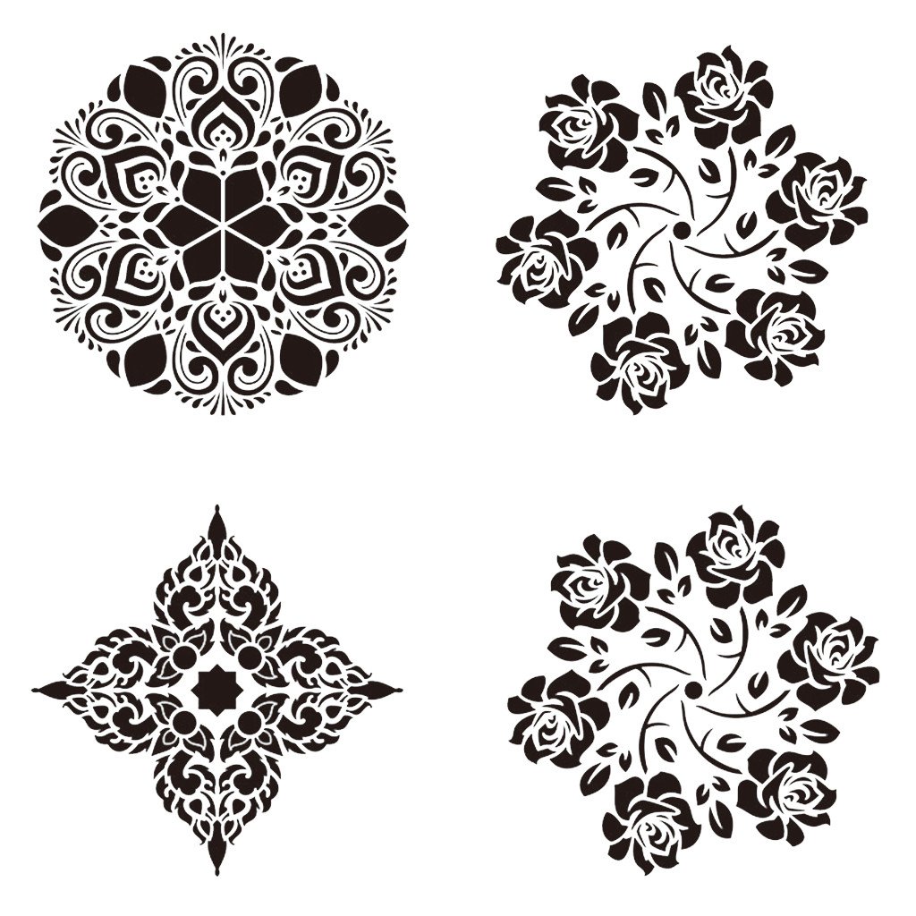 Трафареты Мандала для стен под штукатурку