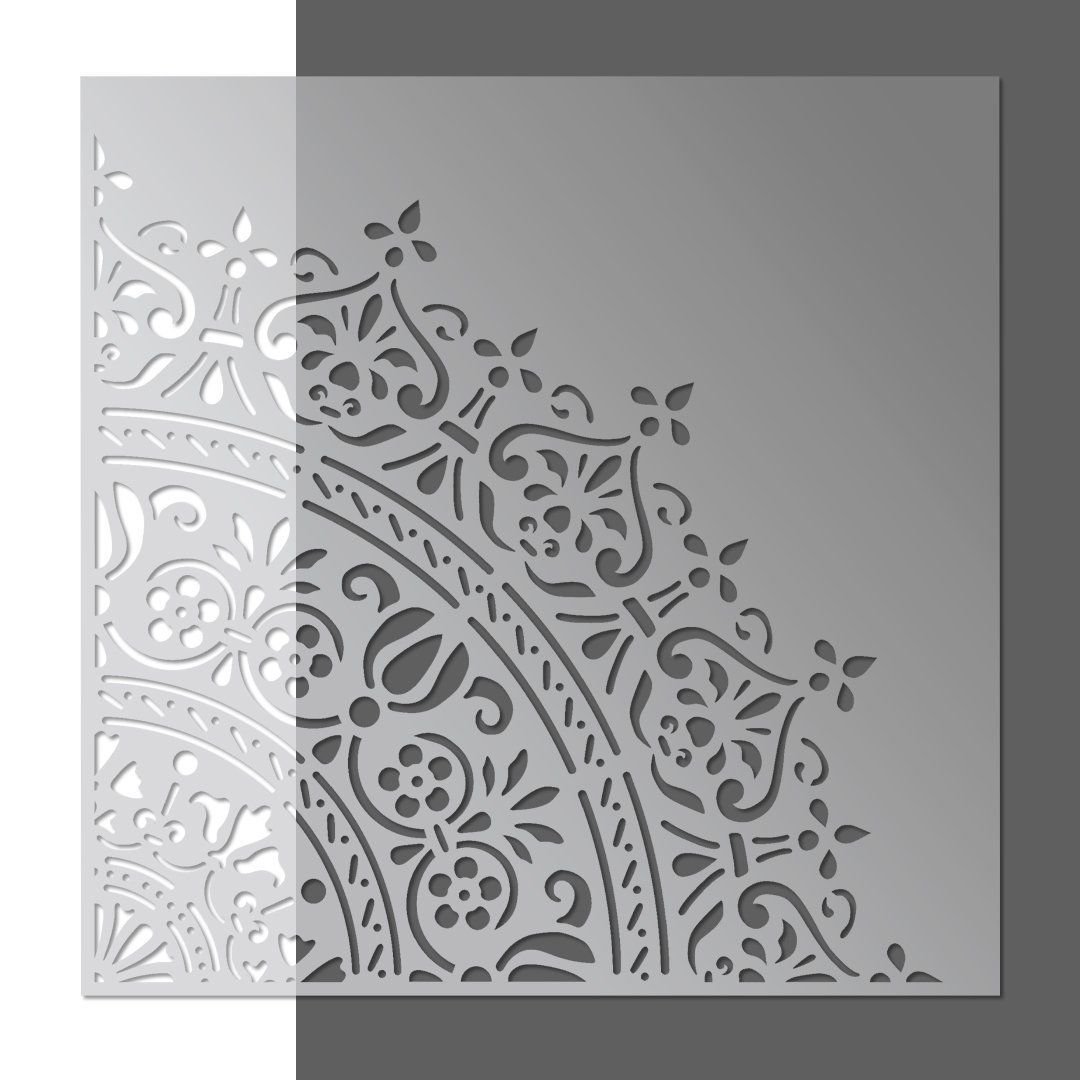 Трафареты Мандала для стен под штукатурку