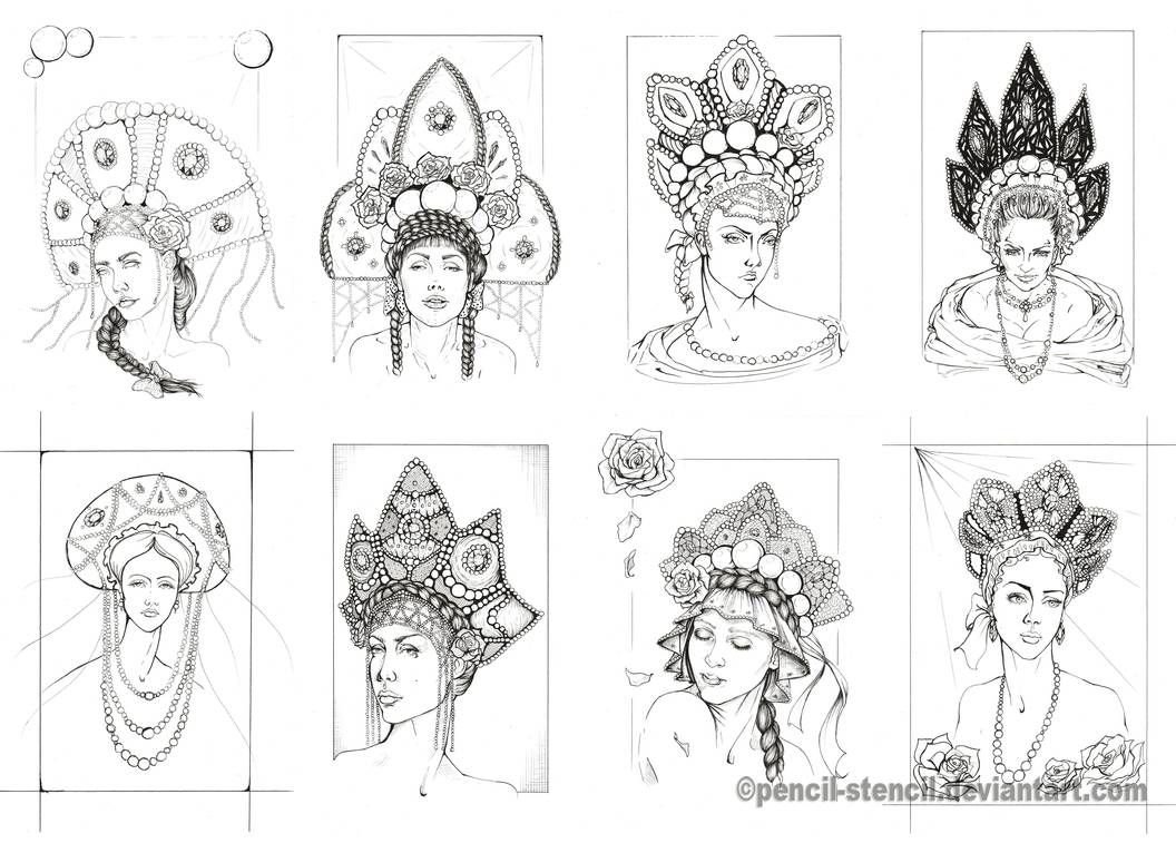 Кокошник эскиз