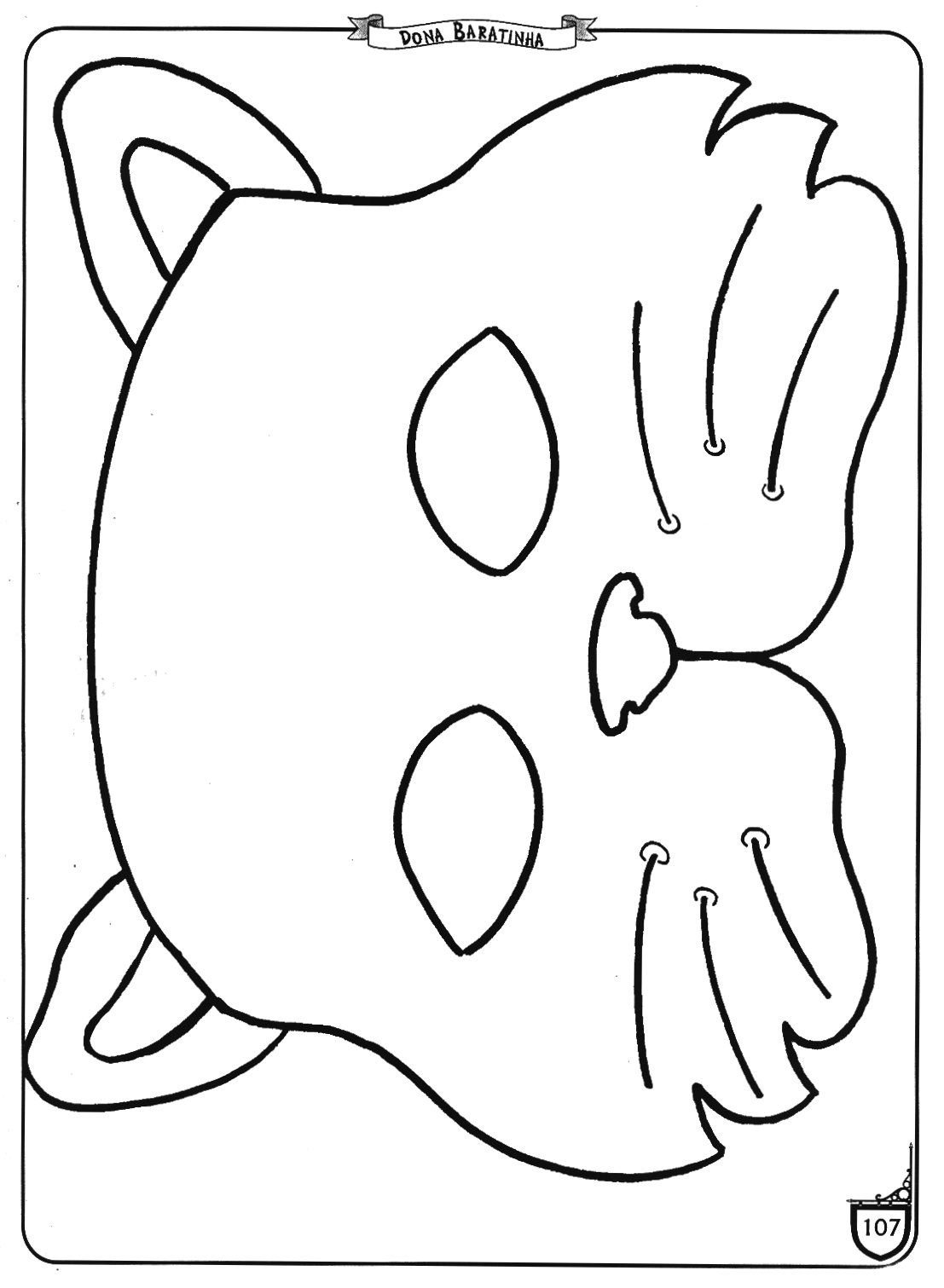 Маска трафарет для детей