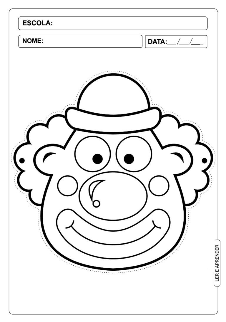 Лицо клоуна для аппликации