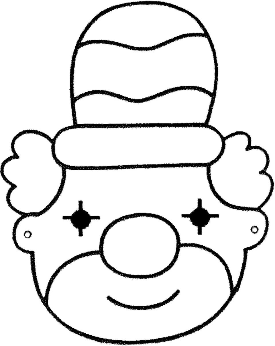 Лицо клоуна для аппликации