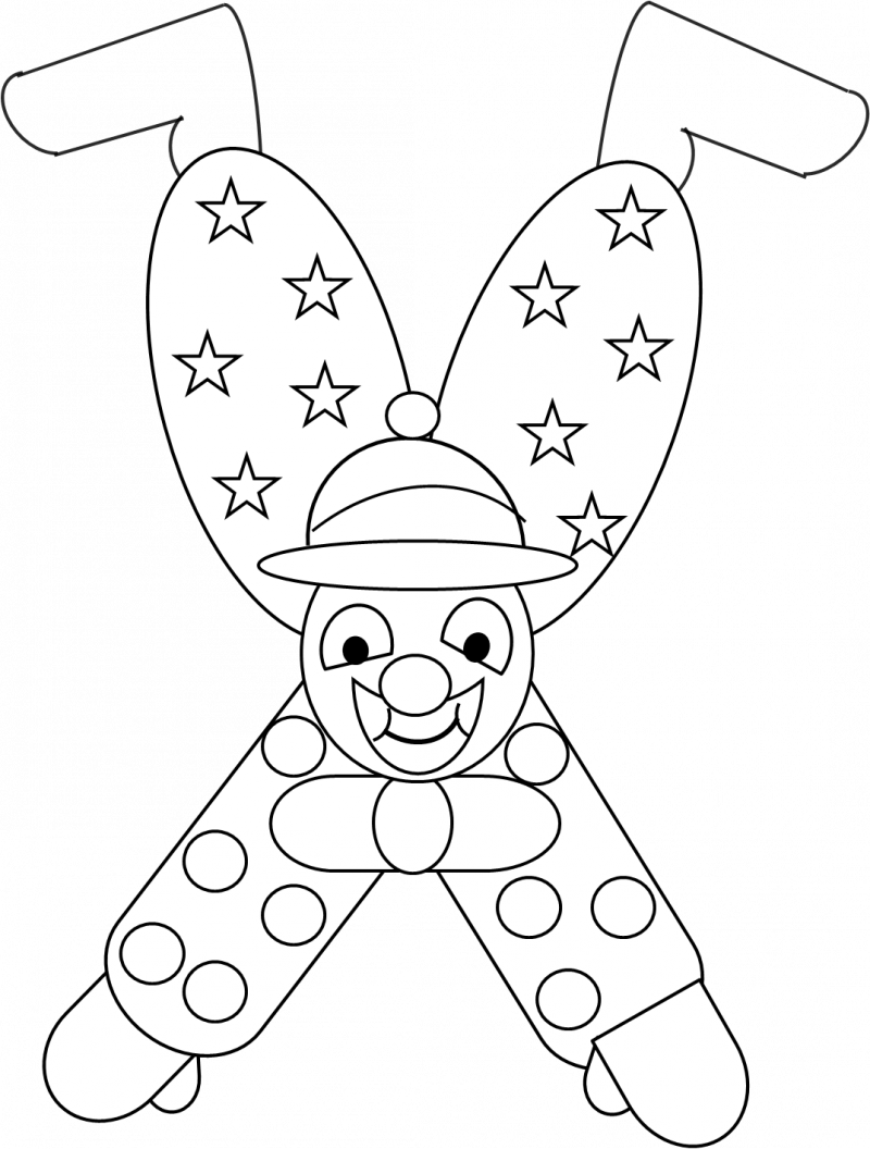 Клоун поделка из бумаги с шаблонами