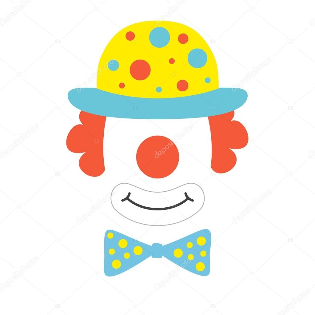 Лицо клоуна раскраски для детей