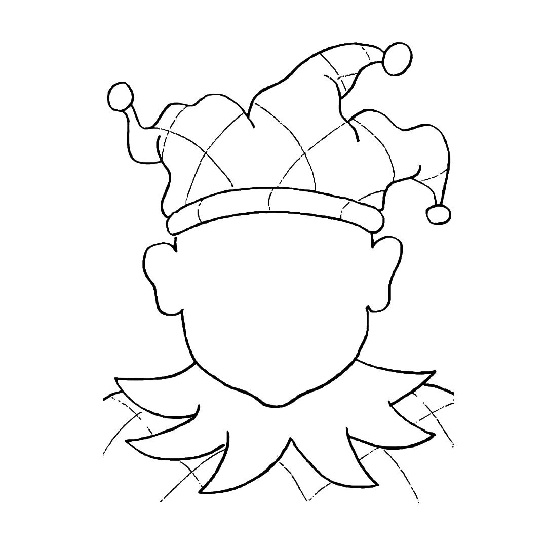 Лицо клоуна раскраска