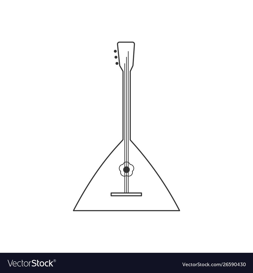 Балалайка контур для детей