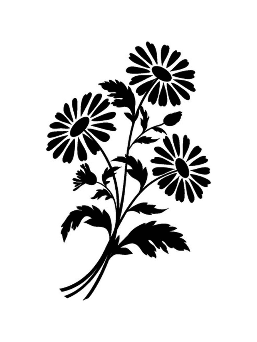 Цветы трафаретки