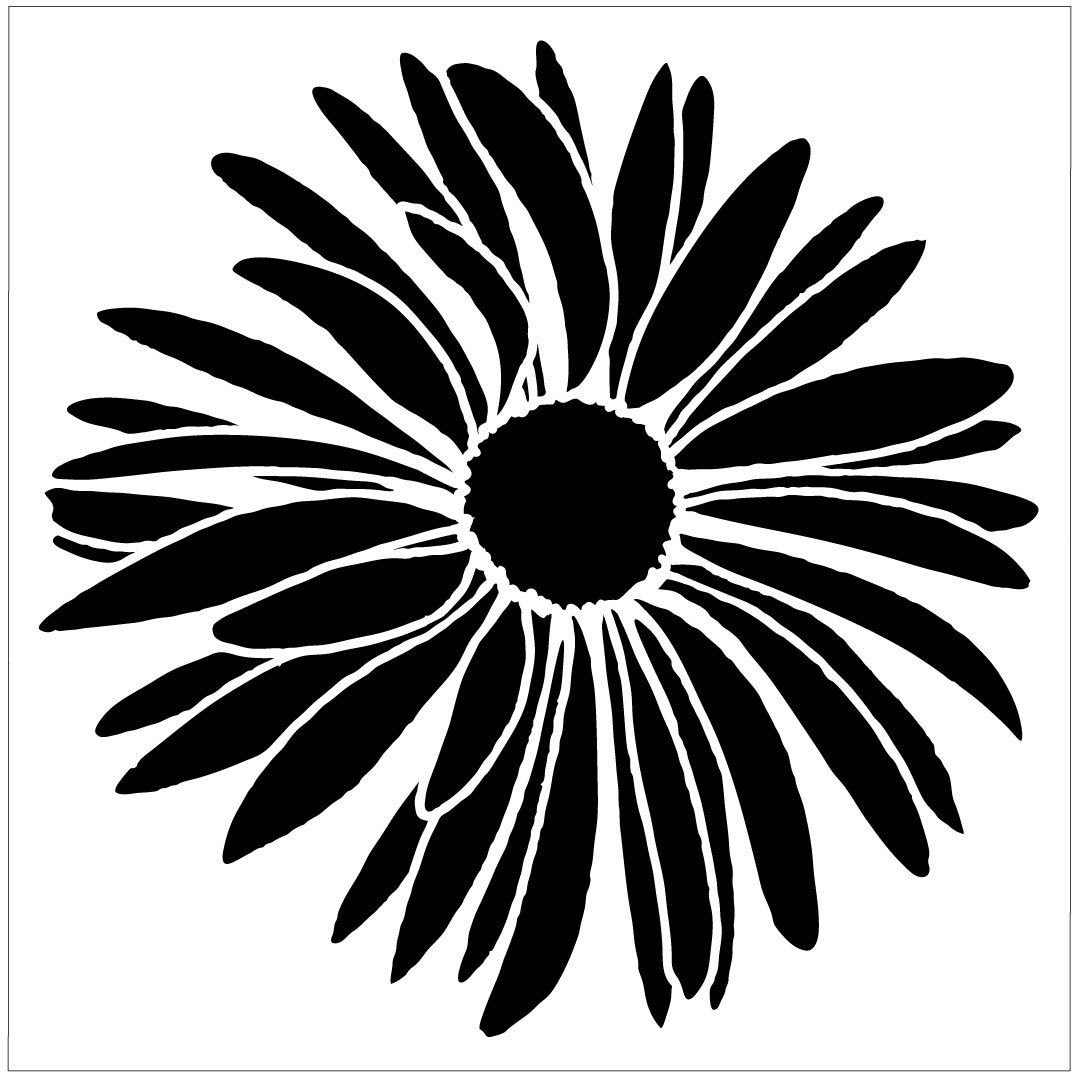 Ромашка трафарет для вырезания