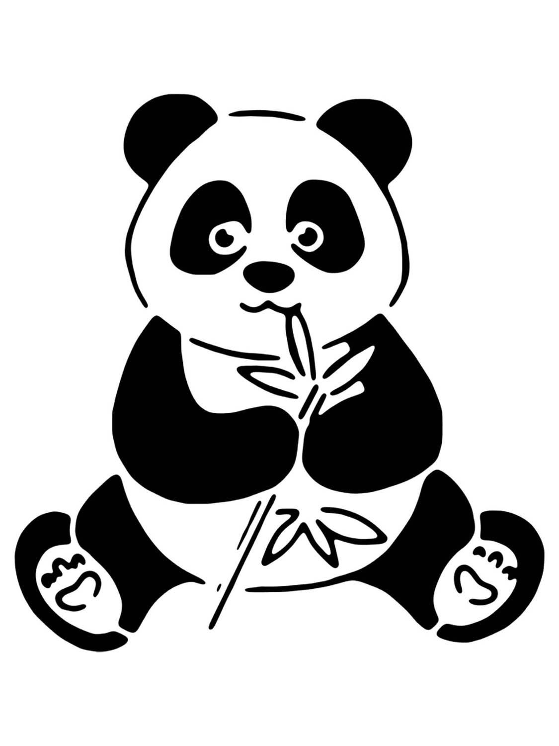 Трафарет Панда для рисования