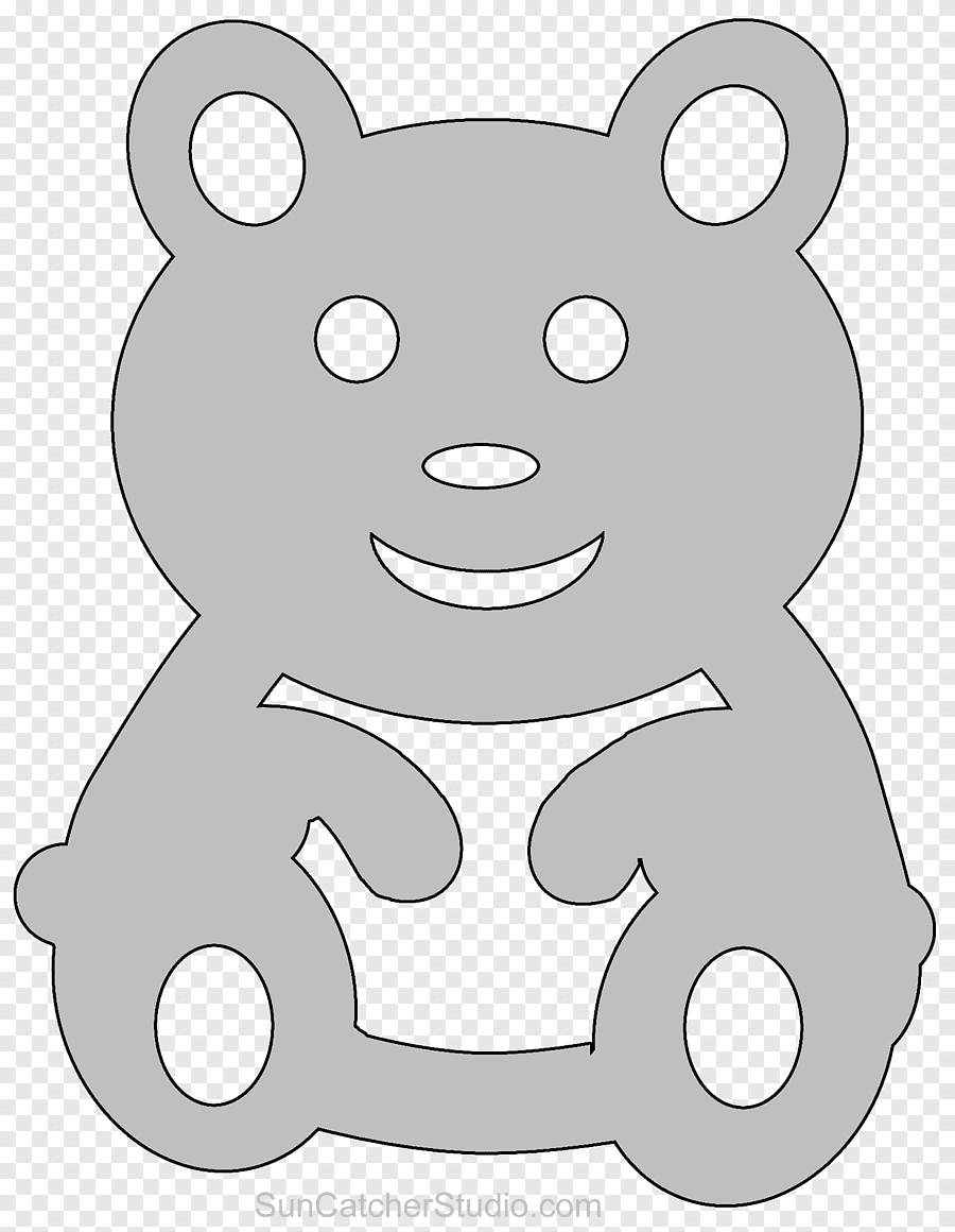 Панда трафарет