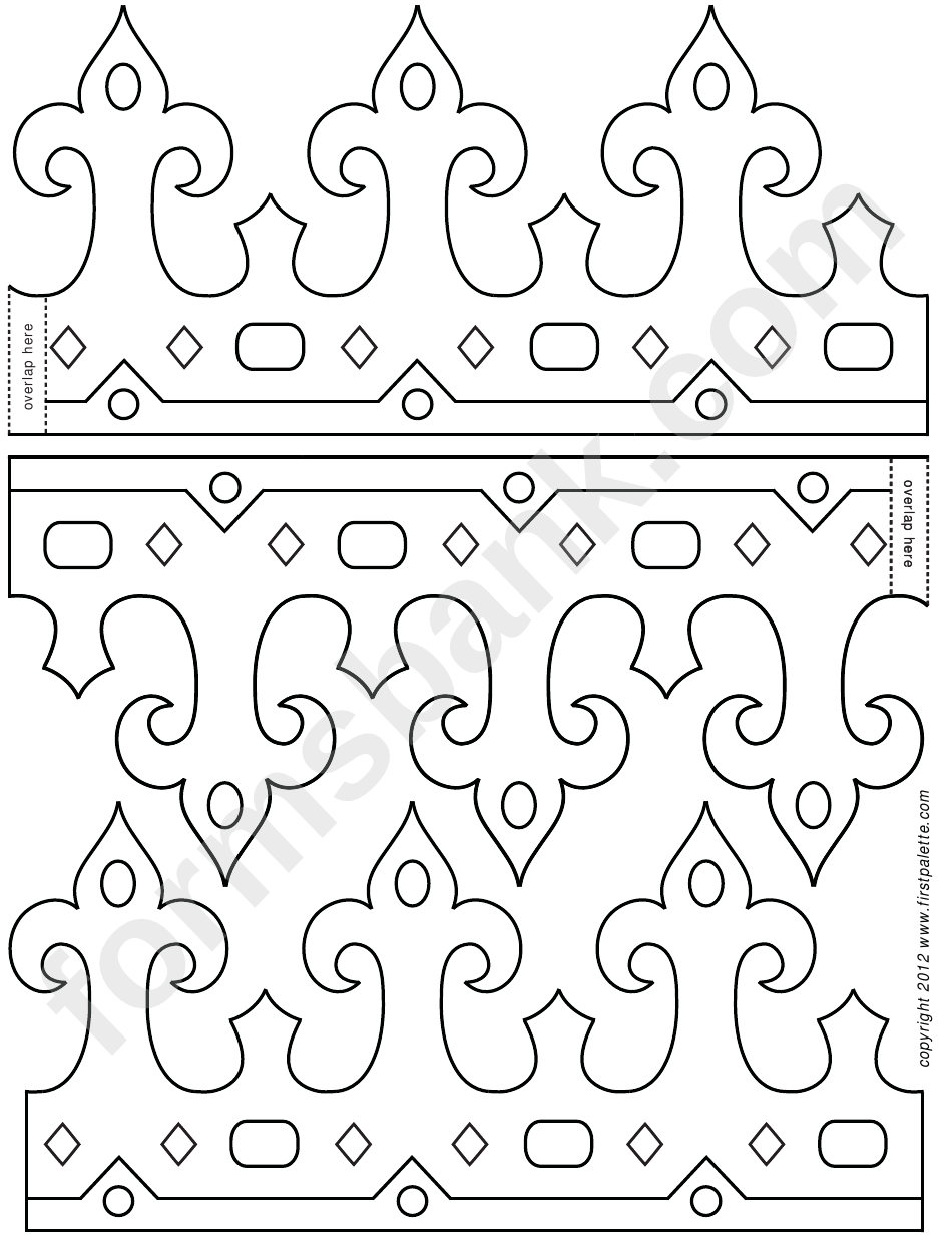 Корона трафарет