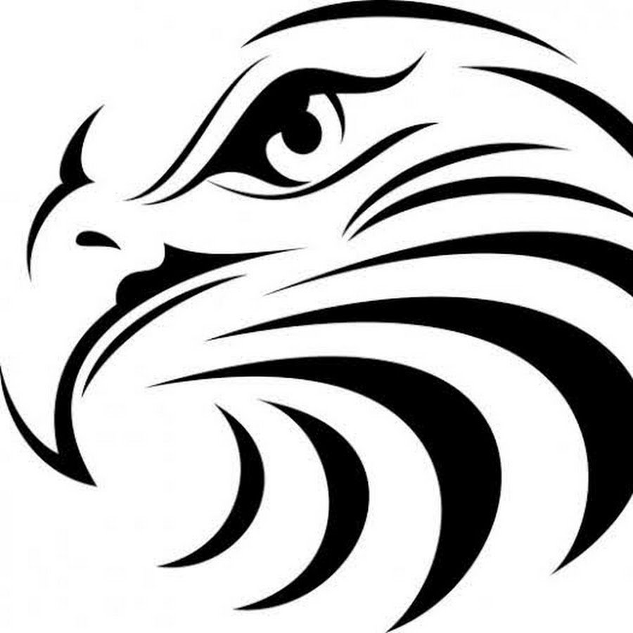 Голова орла силуэт